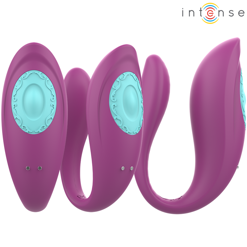 INTENSE - ANNIE PURPLE U-SHAPED VIBRATOR AND STIMULATOR REMOTE CONTROL