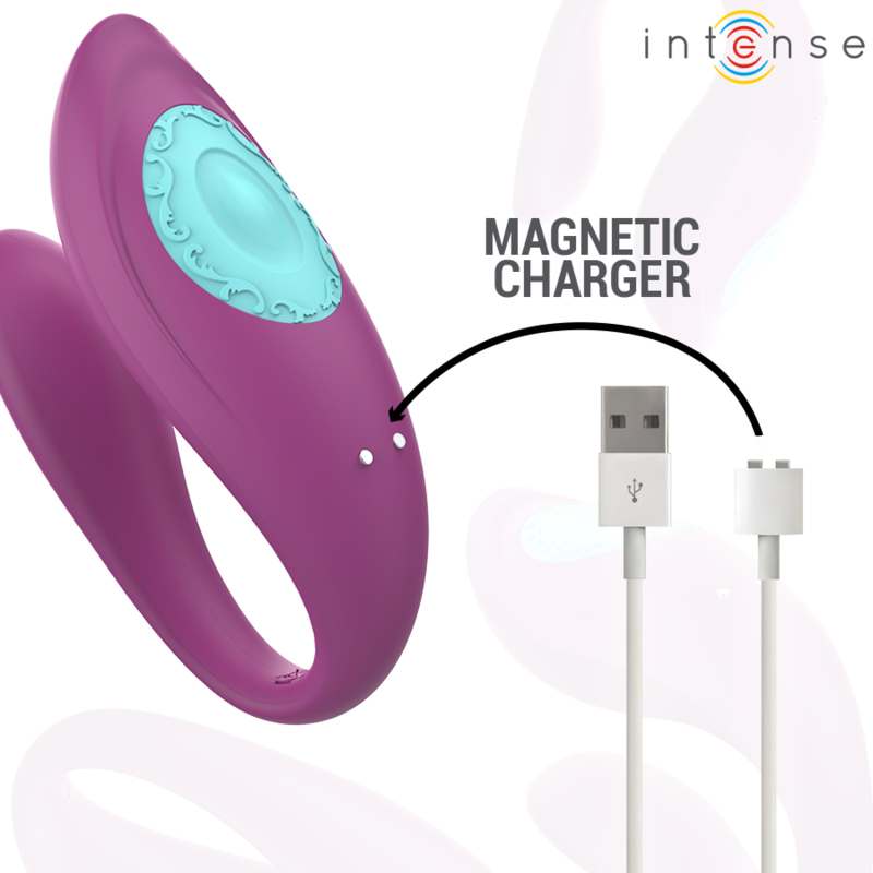 INTENSE - ANNIE PURPLE U-SHAPED VIBRATOR AND STIMULATOR REMOTE CONTROL