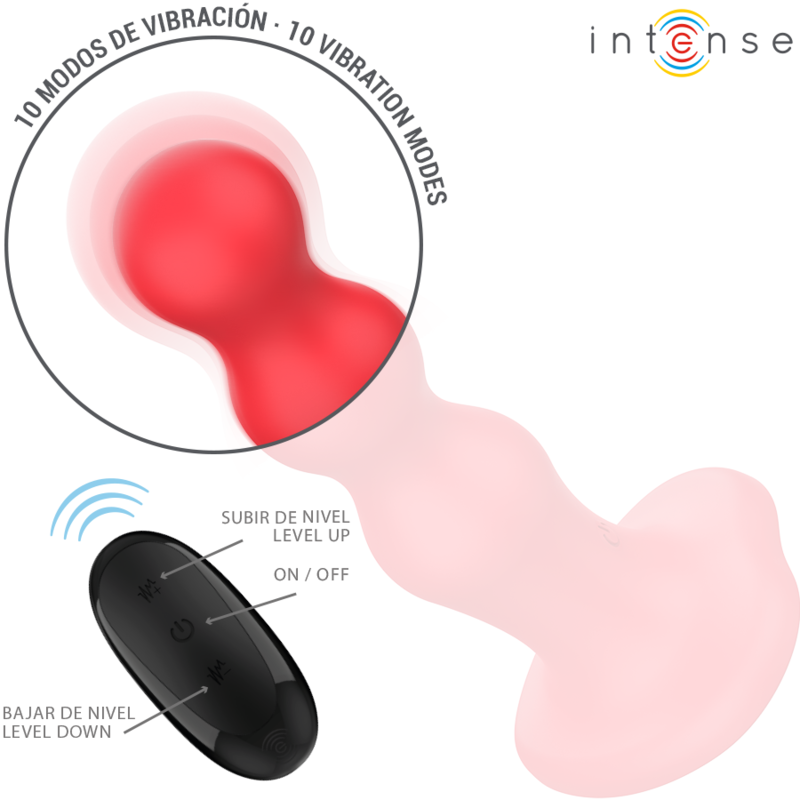 INTENSE - CODY VIBRATEUR AVEC VENTOUSE TÉLÉLÉCOMMANDE ROUGE