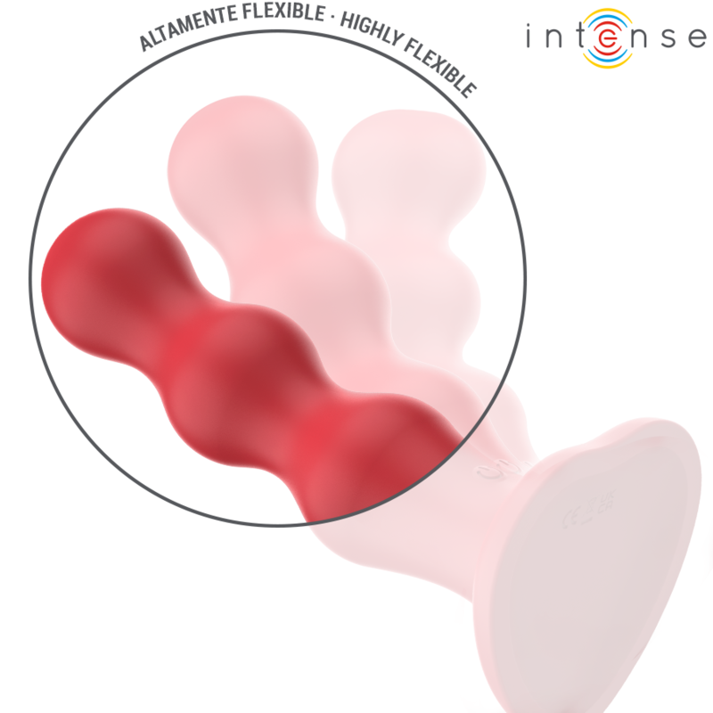 INTENSE - CODY VIBRATEUR AVEC VENTOUSE TÉLÉLÉCOMMANDE ROUGE