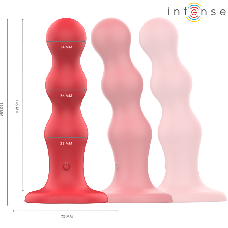 INTENSE - CODY VIBRATEUR AVEC VENTOUSE TÉLÉLÉCOMMANDE ROUGE
