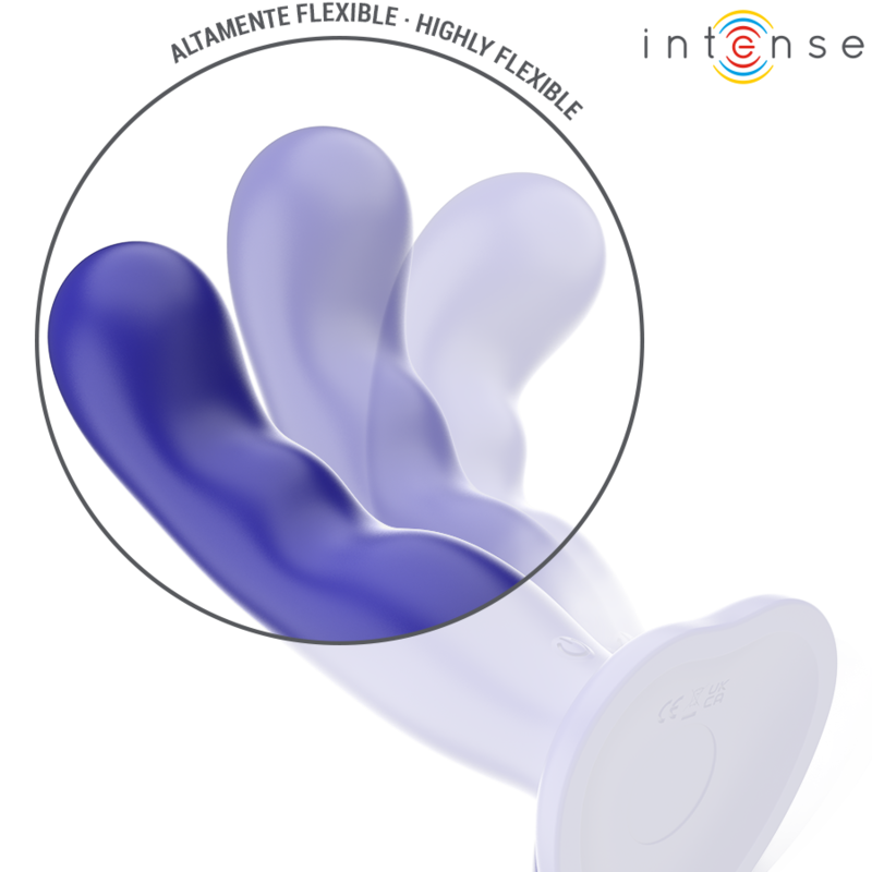 INTENSE - SHORTY VIBRATEUR AVEC VENTOUSE TÉLÉLÉCOMMANDE BLUE