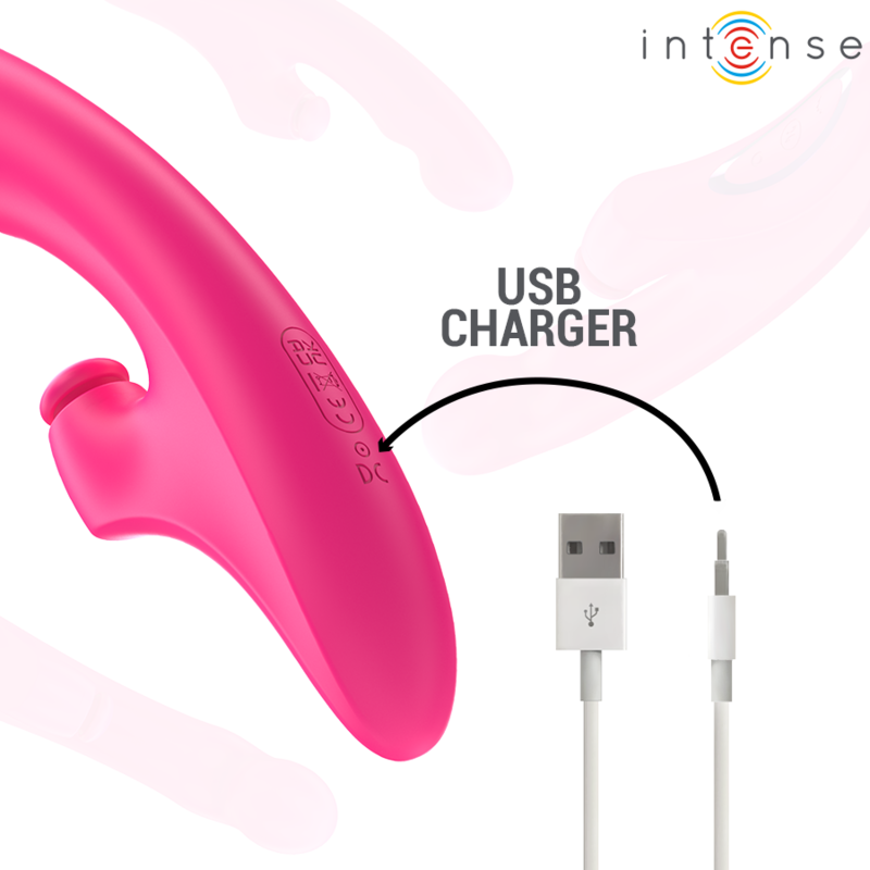 INTENSE - EMI VIBRATEUR 13.5 CM MULTIFONCTION 3 IN 1 10 VIBRATIONS ROSE