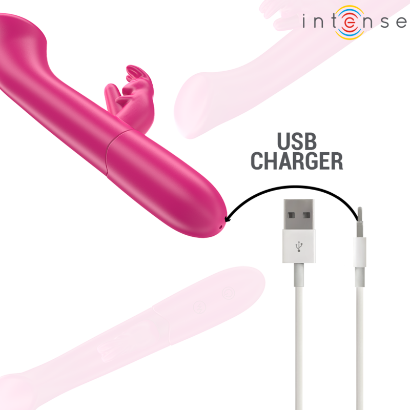 INTENSE - JULIETA VIBRATEUR RABBIT 18.6 CM 10 VIBRATIONS ROSE