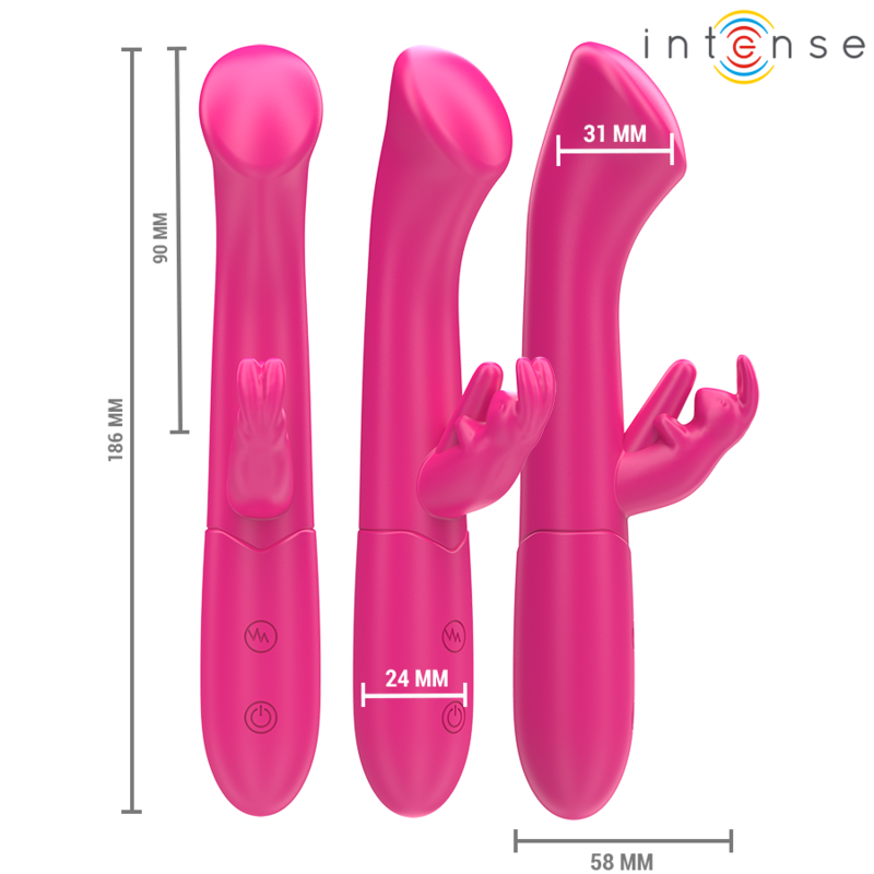 INTENSE - JULIETA VIBRATEUR RABBIT 18.6 CM 10 VIBRATIONS ROSE
