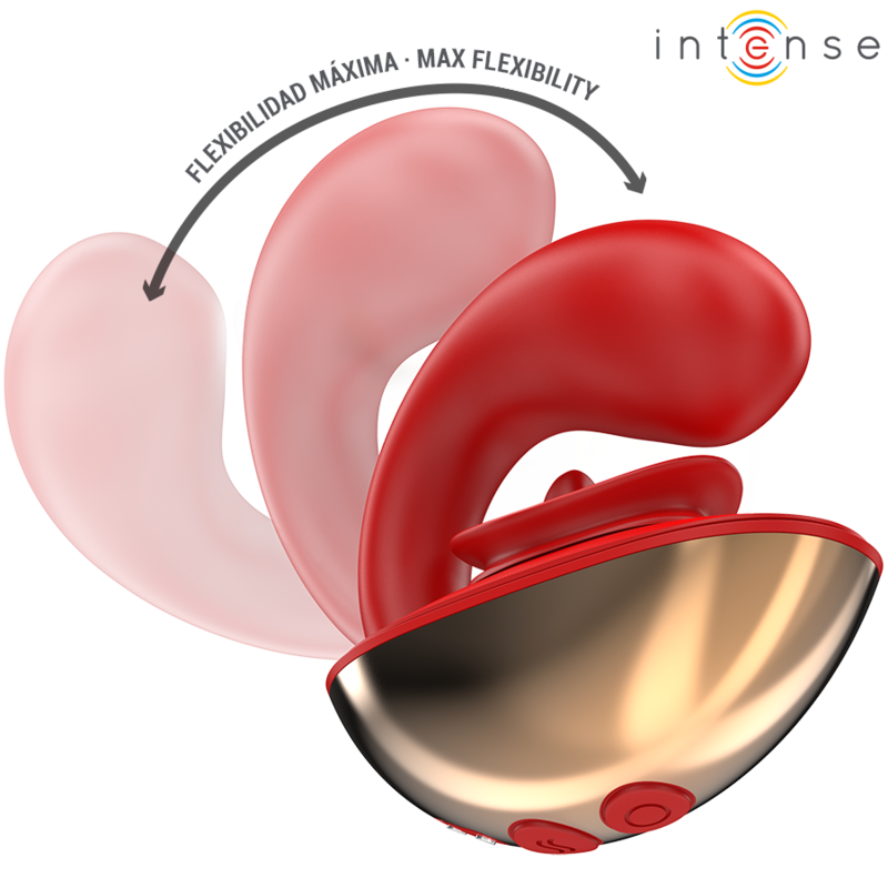 INTENSE - MARIAH U-SHAPED VIBRATOR & STIMULATOR 10 VIBRATIONS RED