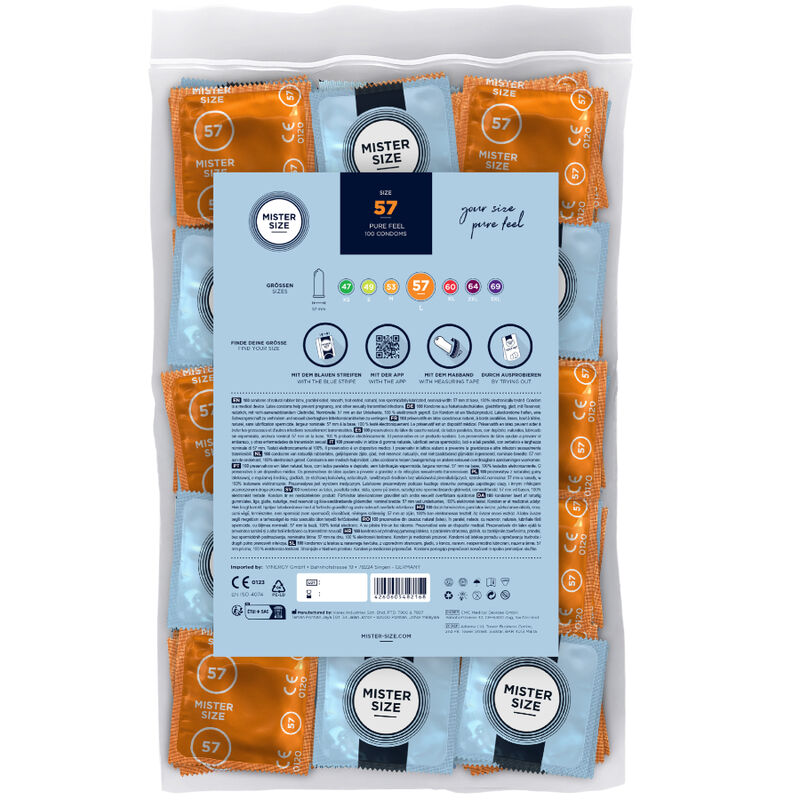 MISTER SIZE - PRESERVATIF TAILLE L 57 MM (100 UNITS)