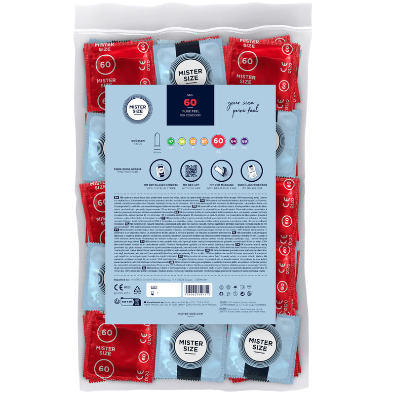 MISTER SIZE - PRESERVATIF TAILLE XL 60 MM (100 UNITS)