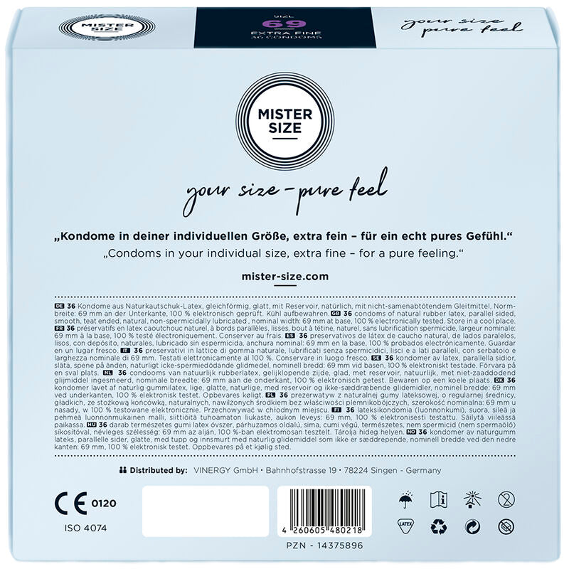MISTER SIZE - PRESERVATIFS TAILLE XXXL 69 MM (36 UNITS)