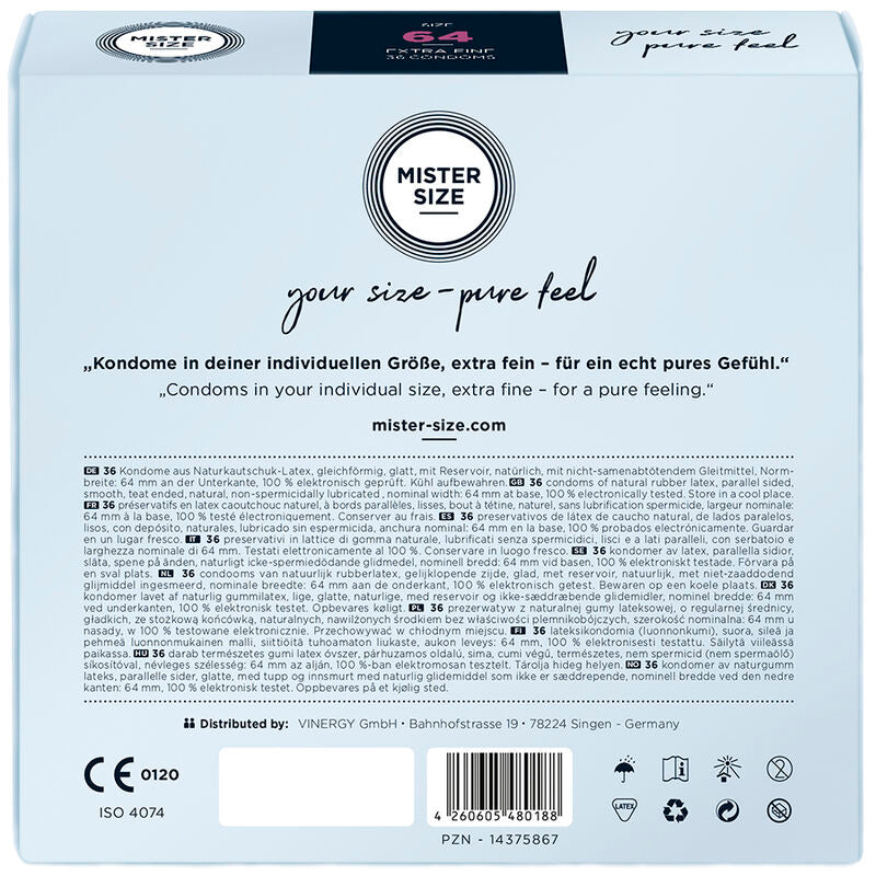 MISTER SIZE - XXL TAILLE PRESERVATIFS 64 MM (36 UNITS)