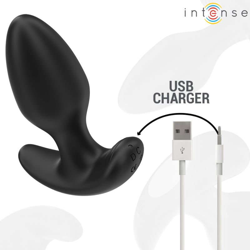 INTENSE - JOEY ANAL PLUG 10 VIBRATIONS NOIR TÉLÉLÉCOMMANDE