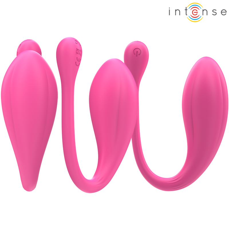 INTENSE - JANICE U DUAL STIMULATION VIBRATOR 10 VIBRATIONS PINK REMOTE CONTROL