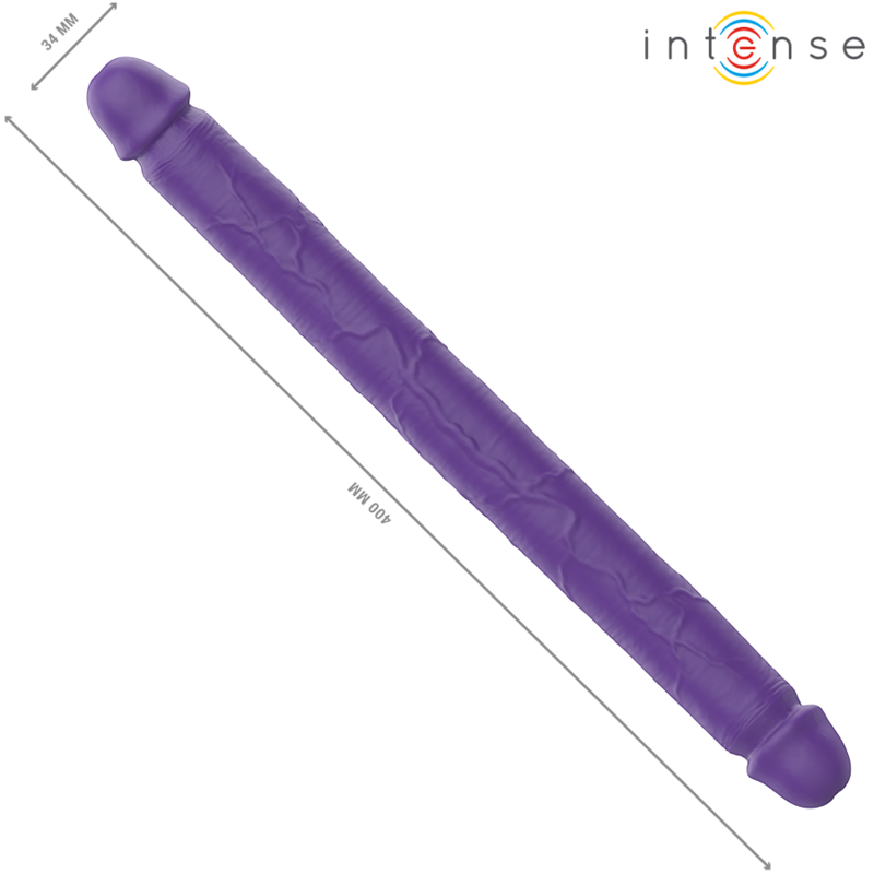 INTENSE - GUNTER DILDO DOUBLE VIBRATEUR 40 CM VIOLET TÉLÉLÉCOMMANDE