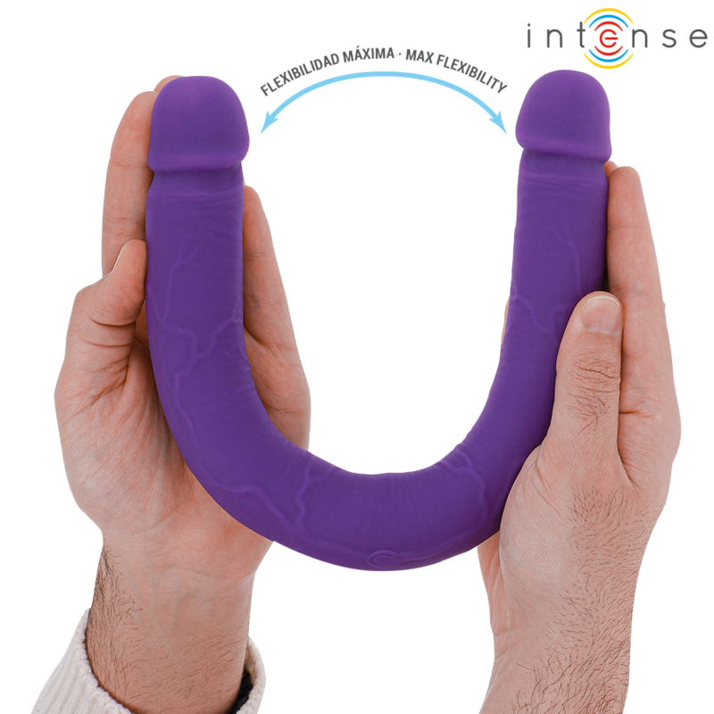 INTENSE - GUNTER DILDO DOUBLE VIBRATEUR 40 CM VIOLET TÉLÉLÉCOMMANDE