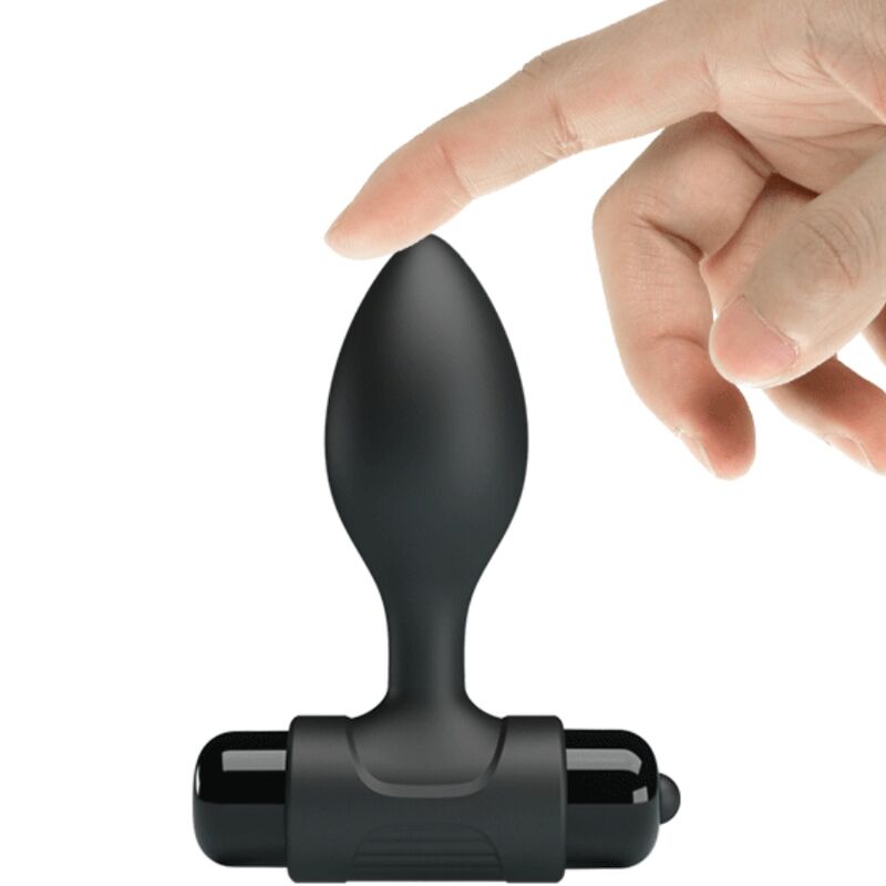 PRETTY LOVE - VIBRA BUTT 10 VIBRACIONES PLUG ANAL NEGRO