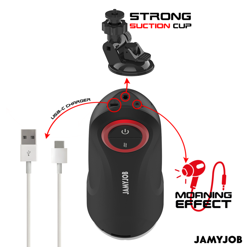 JAMYJOB - AUTOMATIC VAGIN MASTURBATEUR PAR GRAVITÉ 5 MODES D'ASPIRATION