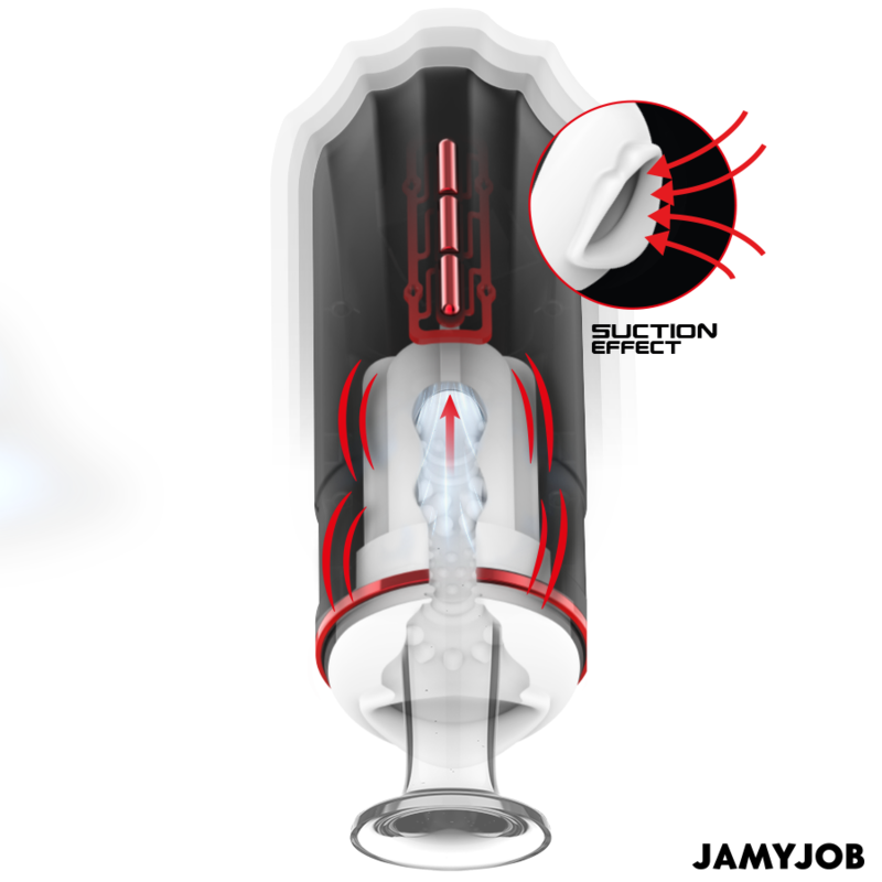 JAMYJOB - MASTURBATEUR BOUCHE AUTOMATIQUE MEGABITE 5 MODES D'ASPIRATION AND VIBRATION