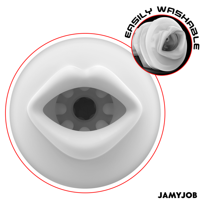 JAMYJOB - MASTURBATEUR BOUCHE AUTOMATIQUE MEGABITE 5 MODES D'ASPIRATION AND VIBRATION