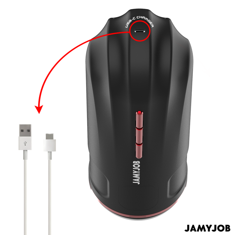 JAMYJOB - MASTURBATEUR BOUCHE AUTOMATIQUE MEGABITE 5 MODES D'ASPIRATION AND VIBRATION