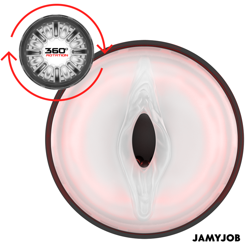 JAMYJOB - MASTURBADOR DE VAGINA CICLÓNICO AUTOMÁTICO 10 MODOS DE ROTACIÓN Y EMPUJE