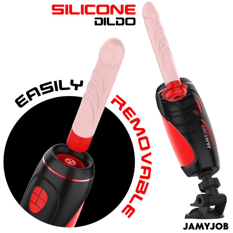 JAMYJOB - MASTURBADOR AUTOMÁTICO PYSTON BASE CON DILDO DE CONTROL REMOTO