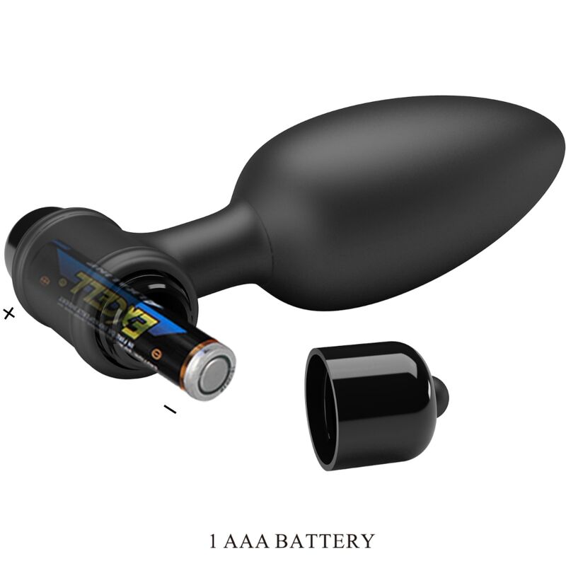 PRETTY LOVE - VIBRA BUTT PLUG 2 ANAL PLUG 10 VIBRACIONES NEGRO