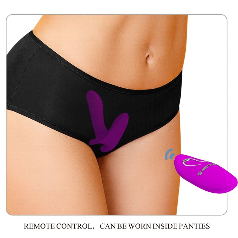 PRETTY LOVE - MASSEUR & VIBRATEUR 12 VIBRATIONS TÉLÉLÉCOMMANDE VIOLET