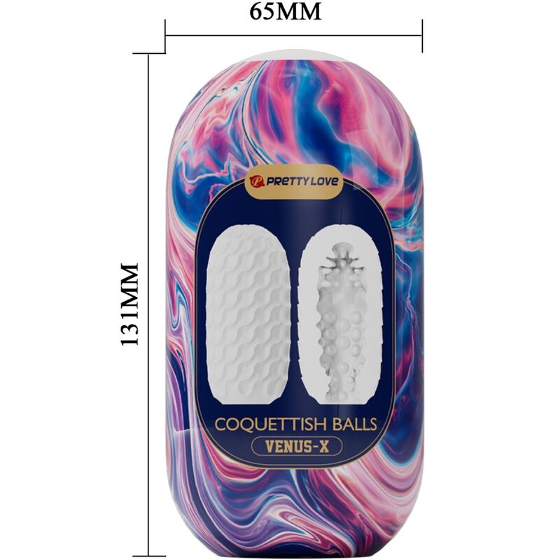 PRETTY LOVE - COQUETTISH BALLS MASTURBATEUR HOMME IN WHITE SILICONE