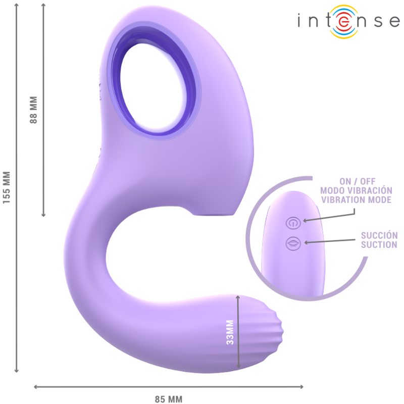 INTENSE - BAXTER VIBRATOR & STIMULATOR PURPLE