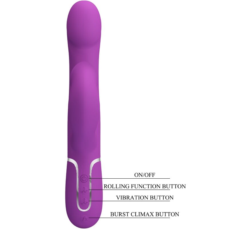 PRETTY LOVE - VIBRATEUR ET STIMULATEUR MULTIFONCTION 4 IN 1 VIOLET