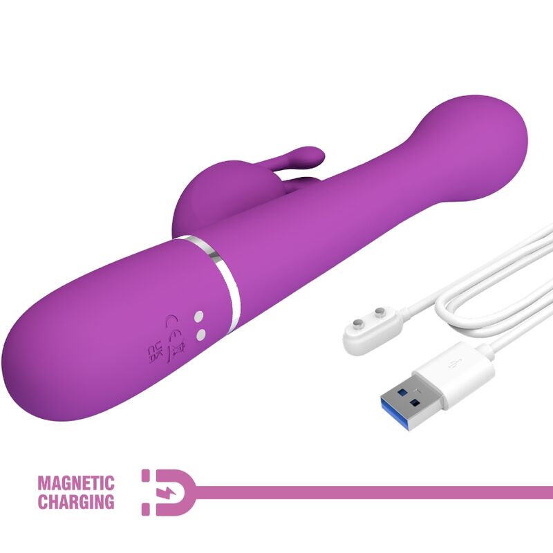 PRETTY LOVE - VIBRATEUR LAPIN MULTIFONCTION 3 IN 1 DEJON VIOLET