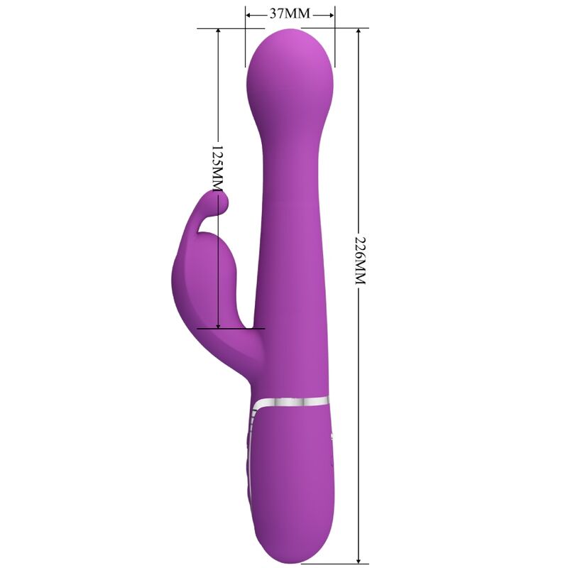 PRETTY LOVE - VIBRATEUR LAPIN MULTIFONCTION 3 IN 1 DEJON VIOLET