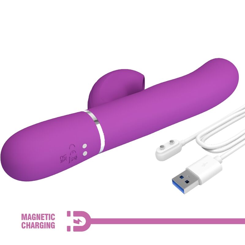PRETTY LOVE - VIBRATEUR LAPIN MULTIFONCTION 3 IN 1 PERLITA VIOLET