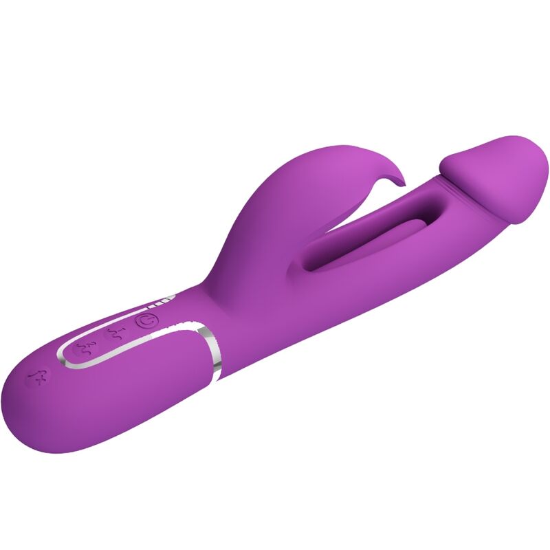 PRETTY LOVE - KAMPAS VIBRATEUR LAPIN MULTIFONCTION 3 IN 1 VIOLET