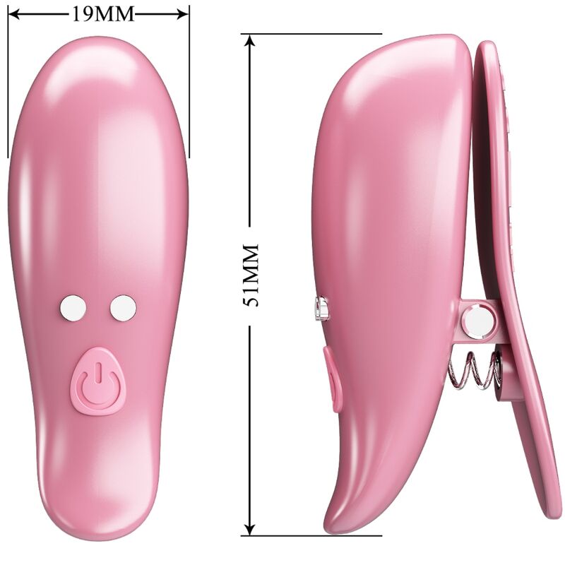 PRETTY LOVE - PINZAS PARA PEZONES CAILEY 10 VIBRACIONES CONTROL REMOTO ROSA