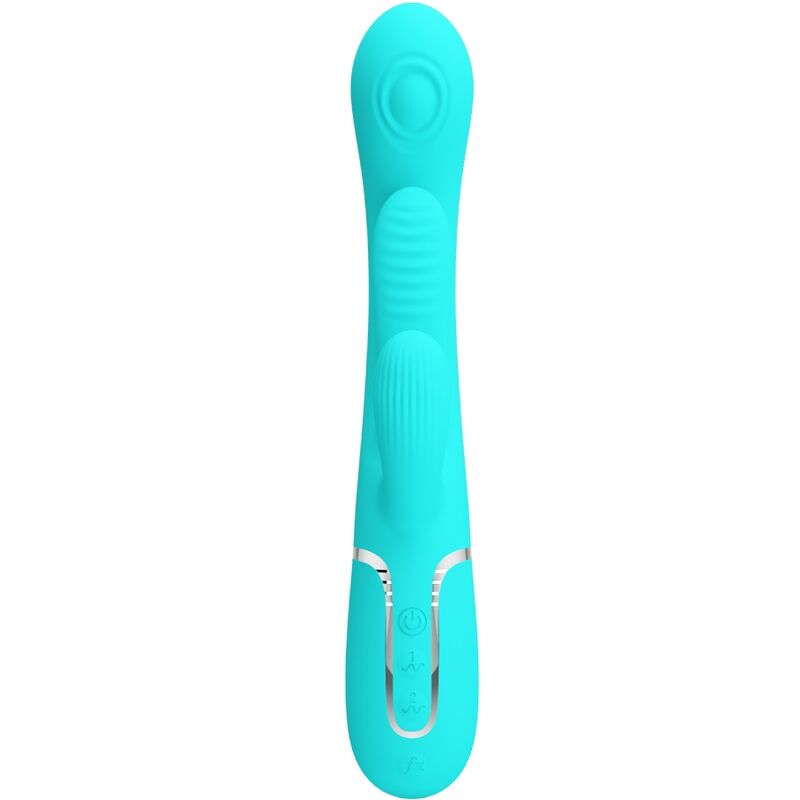 PRETTY LOVE - SHANIA TRIPLE RABBIT VIBRATEUR MULTIFONCTION 3 IN 1 BLUE
