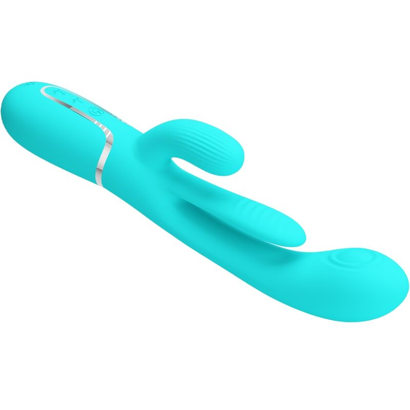 PRETTY LOVE - SHANIA TRIPLE RABBIT VIBRATEUR MULTIFONCTION 3 IN 1 BLUE