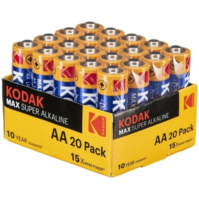 KODAK - PACK OF 20 MAX AA LR6 ALKALINE BATTERIES