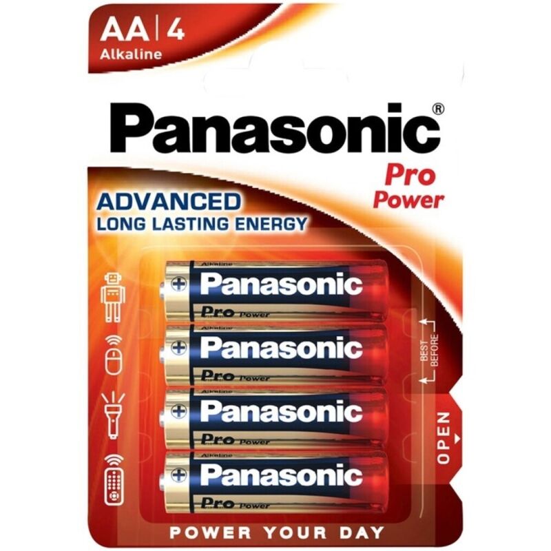 PANASONIC - PRO POWER AA ALKALINE BATTERIES LR6 BLISTER*4