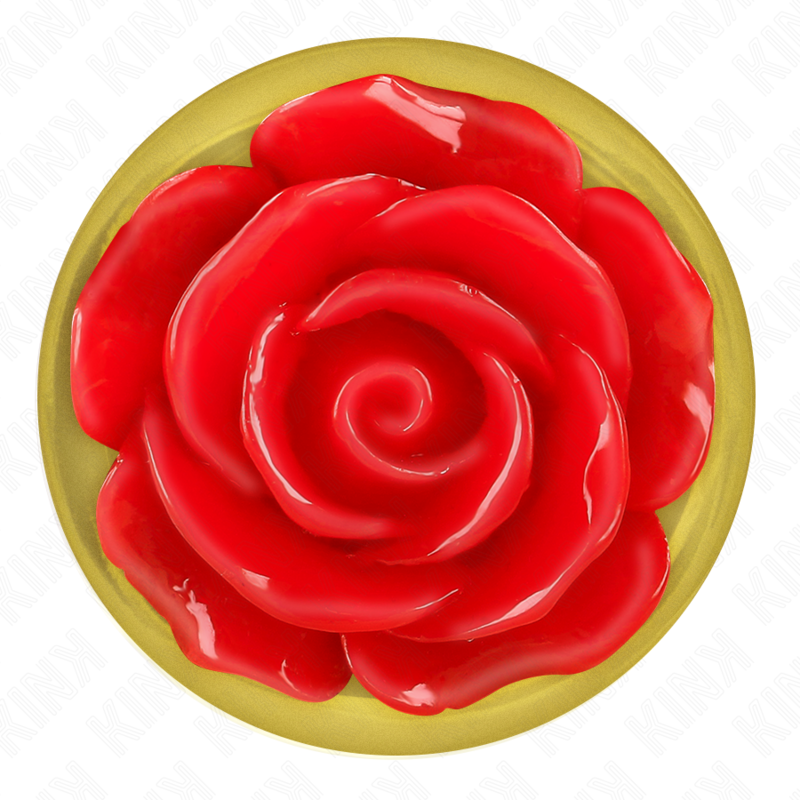 KINK - PLUG ANAL DE ORO ROSA ROJO TALLA L