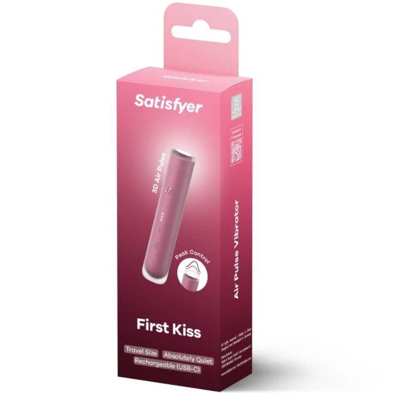 SATISFYER - CLITORIS STIMULATEUR FIRST KISS WAVE GARNET