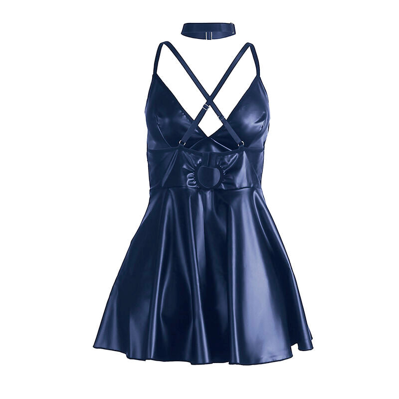 SUBBLIME - 955410 ROBE À BRETELLES IN BLUE CUIR S/M