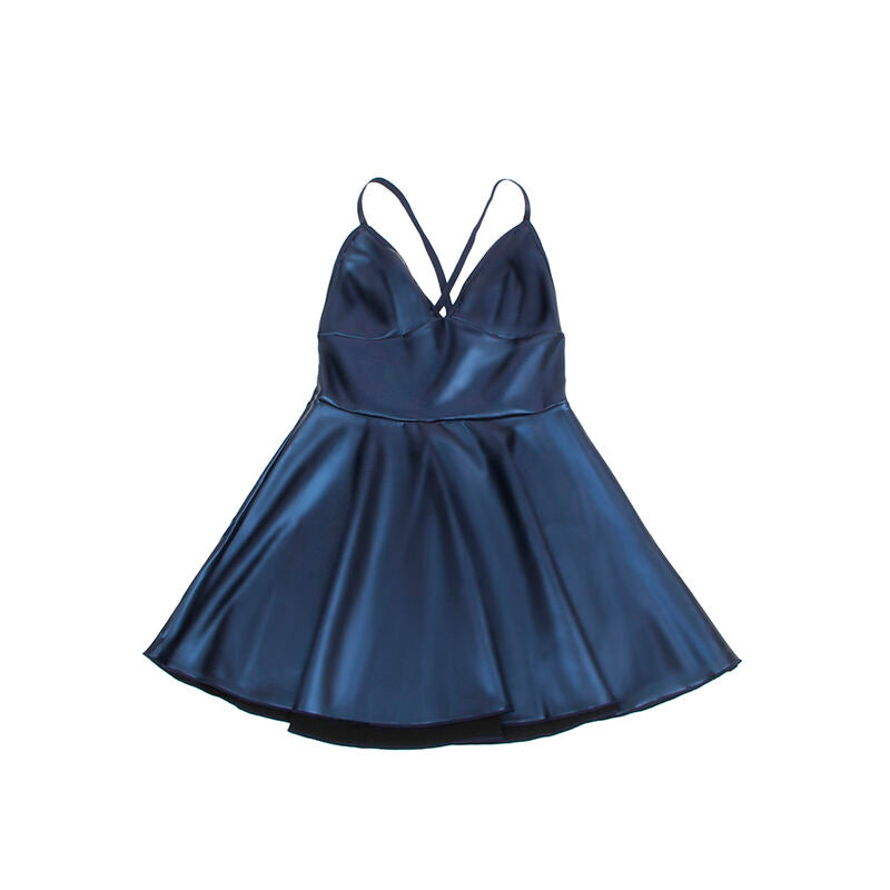 SUBBLIME - 955410 ROBE À BRETELLES IN BLUE CUIR S/M