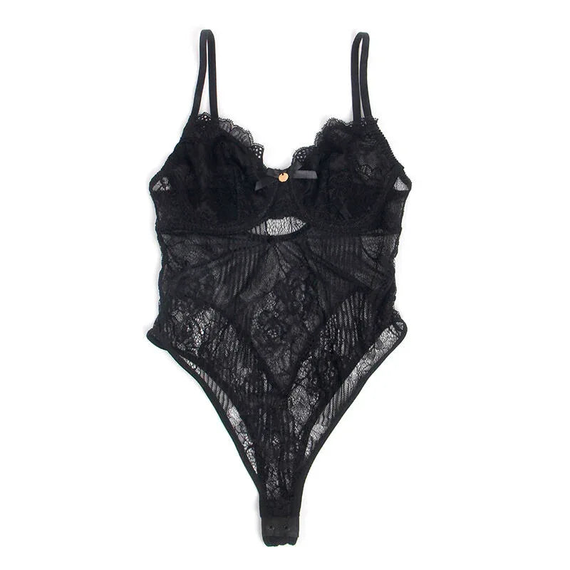 Subblime – 955625 Body en Dentelle avec Fermeture en Bas Noir l / XL