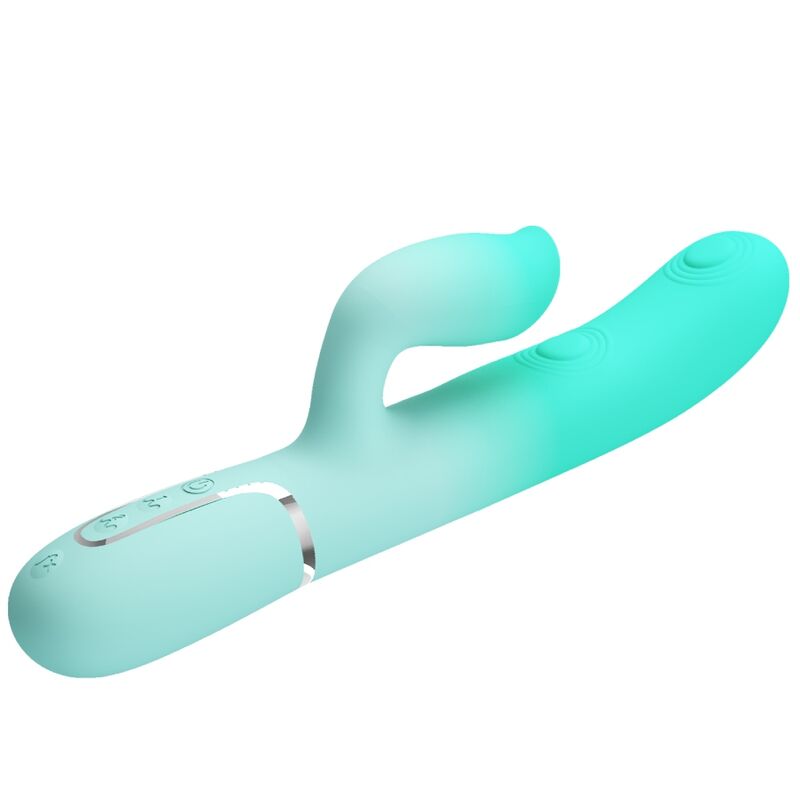 PRETTY LOVE - GIGI VIBRADOR CONEJO MULTIFUNCIONAL VERDE AGUA