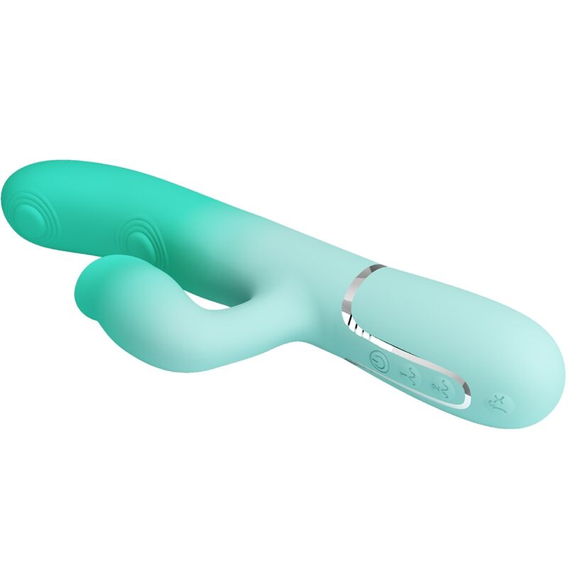PRETTY LOVE - GIGI VIBRADOR CONEJO MULTIFUNCIONAL VERDE AGUA