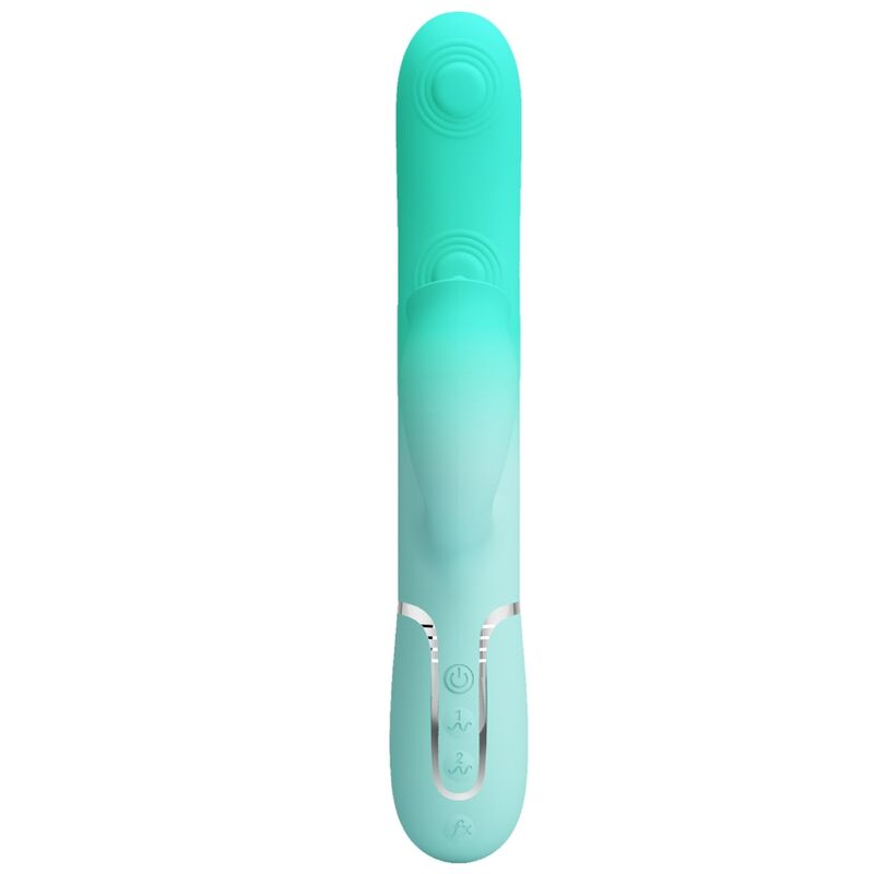 PRETTY LOVE - GIGI VIBRADOR CONEJO MULTIFUNCIONAL VERDE AGUA