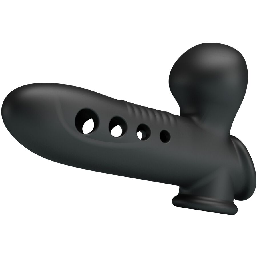 PRETTY LOVE - FUNDA PARA PENE CON CALAVERA Y BOLSA DE AIRE NEGRA