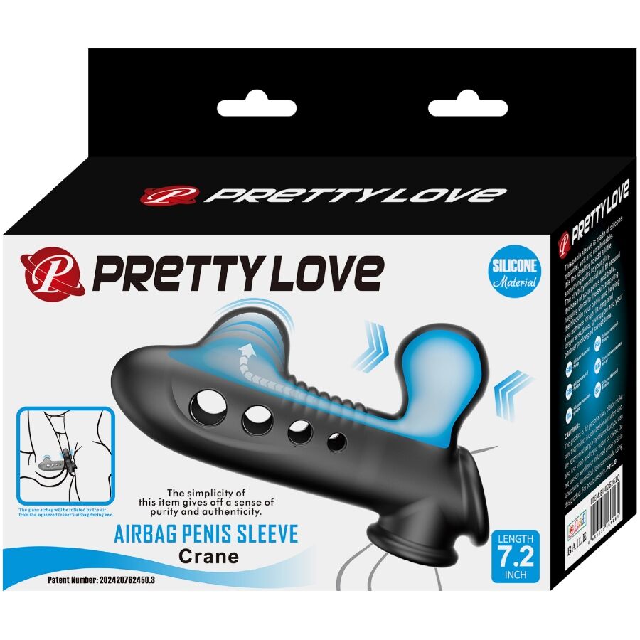 PRETTY LOVE - FUNDA PARA PENE CON CALAVERA Y BOLSA DE AIRE NEGRA