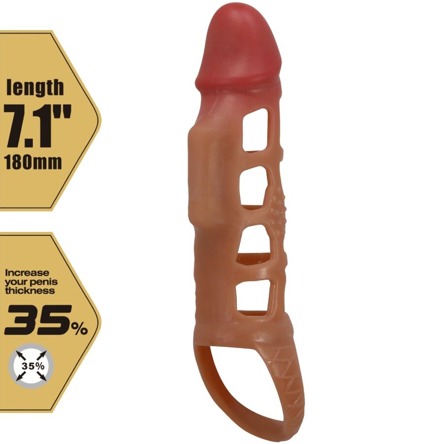 PRETTY LOVE - PRESTON 18CM VIBRATING PENIS SLEEVE